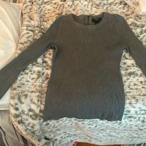 Grey Long-Sleeved Sweater
